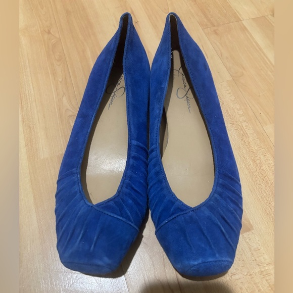 Jessica Simpson Blue Suede Flats, Size 8.5 - Picture 1 of 6